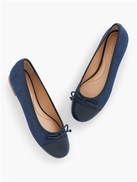 Talbots Blair Denim Ballet Flats in Blue | Lyst