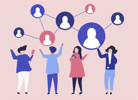 Characters of people and their social network illustration - Download Free Vectors, Clipart ...