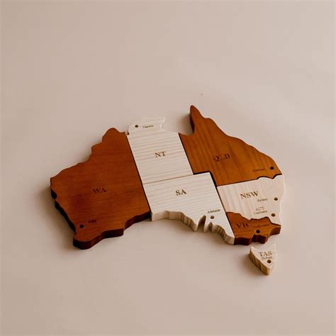 Australian Map Puzzle - map of australia kids puzzle