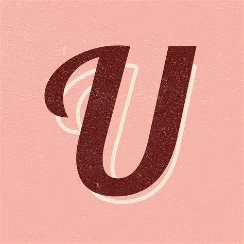 Download free psd / image of Letter U font printable a to z stylish lettering alphabet by ...