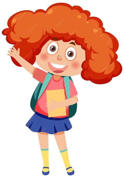 Premium Vector | Curly hair girl cartoon character