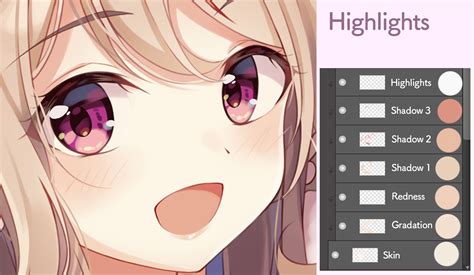 Anime Skin Color Palette