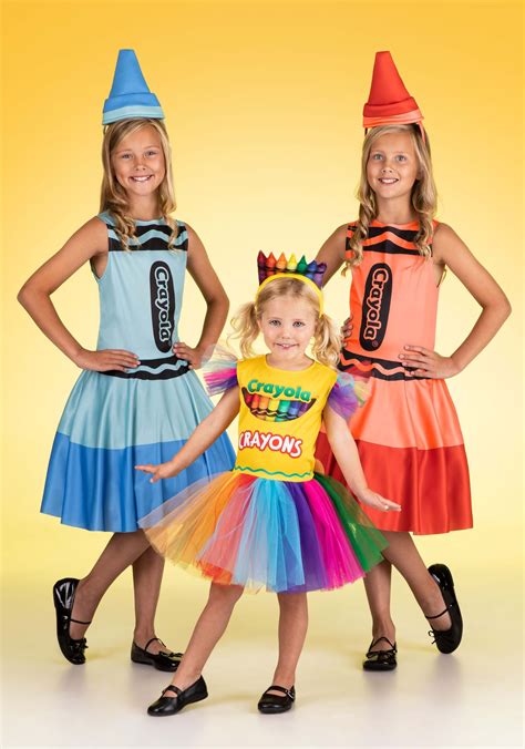 Girl's Crayon Box Toddler Costume Dress | Exclusive Costumes