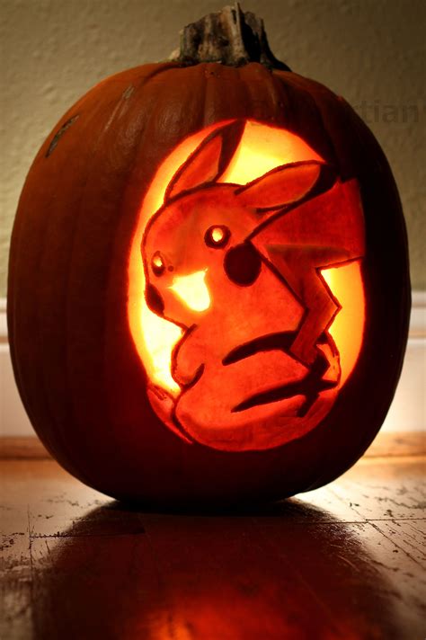 Pokemon Pikachu Halloween Pumpkin | Pumpkin carving, Pumpkin carving ...