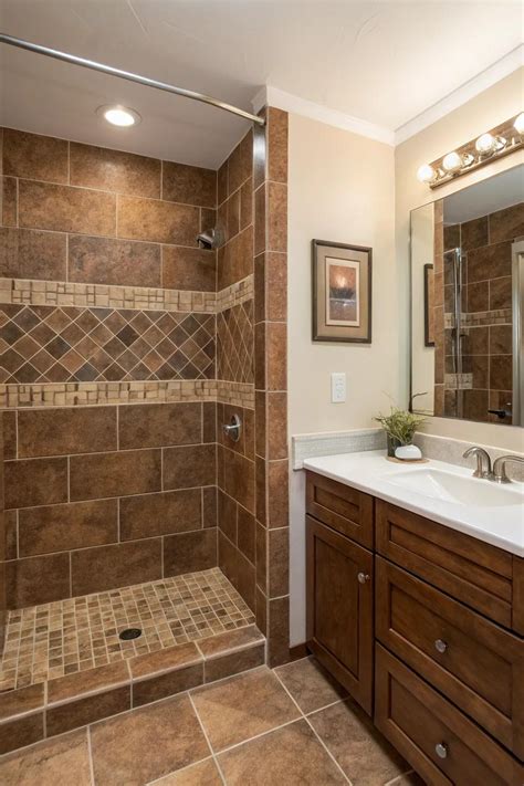18+ Stylish Brown Bathroom Tile Ideas