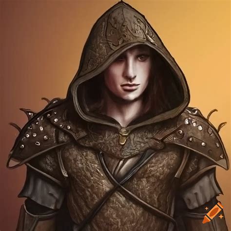 Male shadar kai elf in studded leather armor with cloak of elvenkind ...