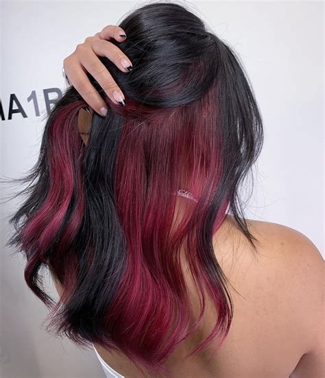 Half Red And Half Black Hair Color Ideas