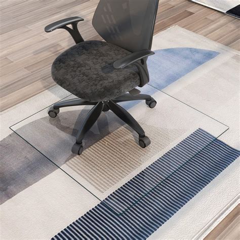 Amazon.com: NeuType Glass Chair Mat, Tempered Glass Office Chair Mat ...