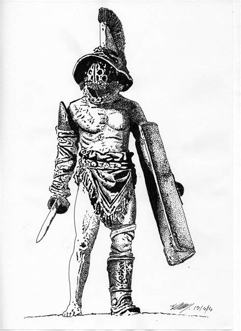 Gladiator Sketch at PaintingValley.com | Explore collection of Gladiator Sketch