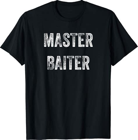 Mens Master baiter tshirt T-Shirt : Amazon.co.uk: Fashion