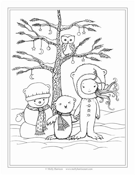 Winter Scene Coloring Pages at GetColorings.com | Free printable ...