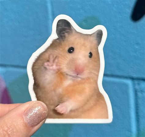 Peace Sign Hamster Sticker – Hilarious Humanitarian