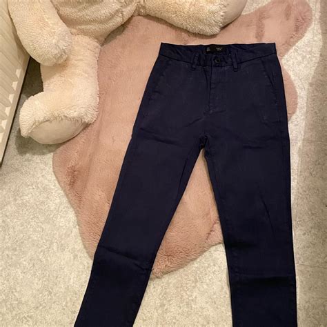 This dark blue Celio pants is perfect for a chic... - Depop