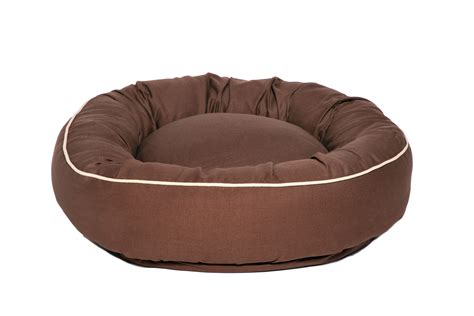 Dog Bed - Canine Styles Canvas Solid Color Nesting Beds Off White Piping