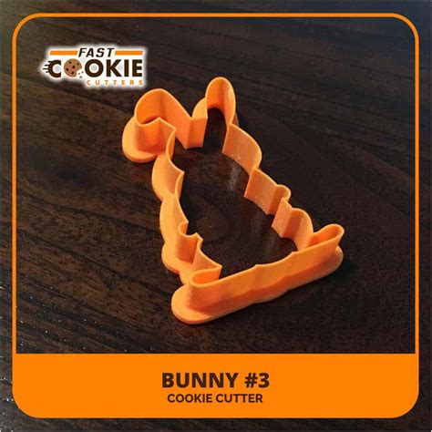 Bunny 3 Cookie Cutter - Fast Cookie Cutters