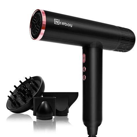 Amazon.com : Nicebay Ionic Hair Dryer with Diffuser, Professional Blow ...