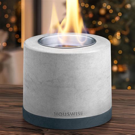 INKEDZ Tabletop Fire Pit Smores Maker Kit - Concrete Outdoor & Indoor ...