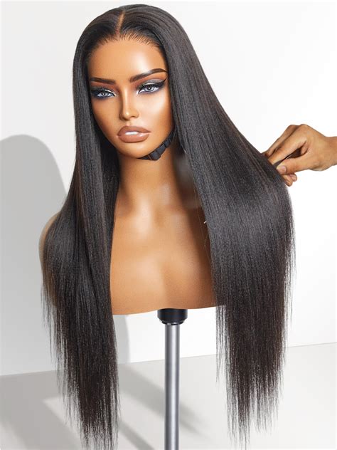 Amazon.com : LUVME HAIR 16 Inch Yaki Straight Human Hair Wigs Pre Cut ...