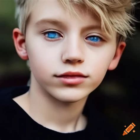 Portrait of a blonde-haired teenage boy