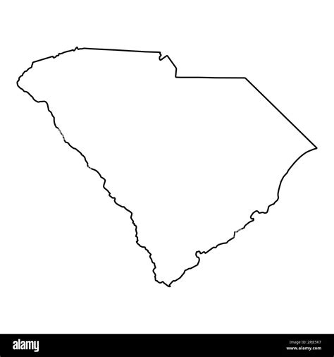 South carolina map shape, united states of america. Flat concept icon ...