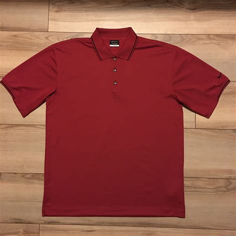 NIKE Golf Tour Performance Dark Red Polo Shirt Men's Dri-Fit Size L ...
