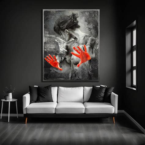Naked Woman Painting Print, Naked Woman Wall Art, Bedroom Canvas Art ...
