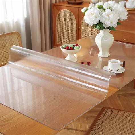 OstepDecor 1.5mm Thick Frosted Table Protector, 80 x 80 cm Frosted ...