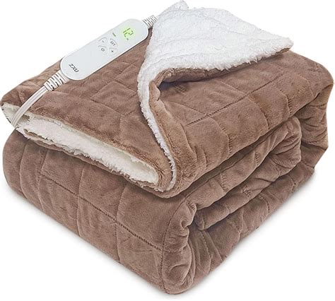 Amazon.com: ZonLi Heated Weighted Blanket 15lbs, 60x80 Queen Size ...