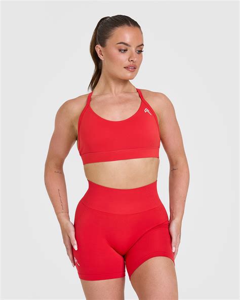 Red Sports Bra Women's - Muscle Mommy Red | Oner Active UK
