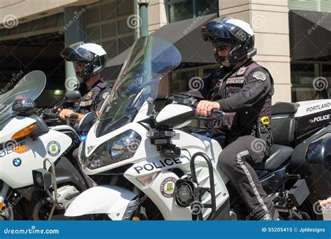 Portland Police Escorts at the Portland Grand Floral Parade Closeup Editorial Image - Image of ...