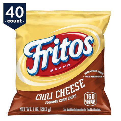 Fritos Corn Chips, Chili Cheese, 1 oz Bags, 40 Count - Walmart.com
