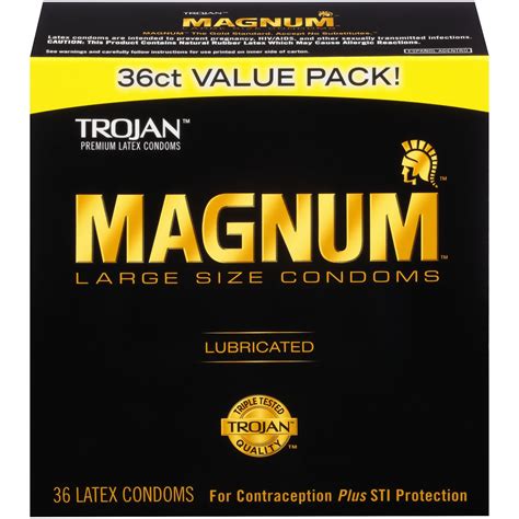 Trojan Magnum Large Size Lubricated Condoms - 36 count - Walmart.com