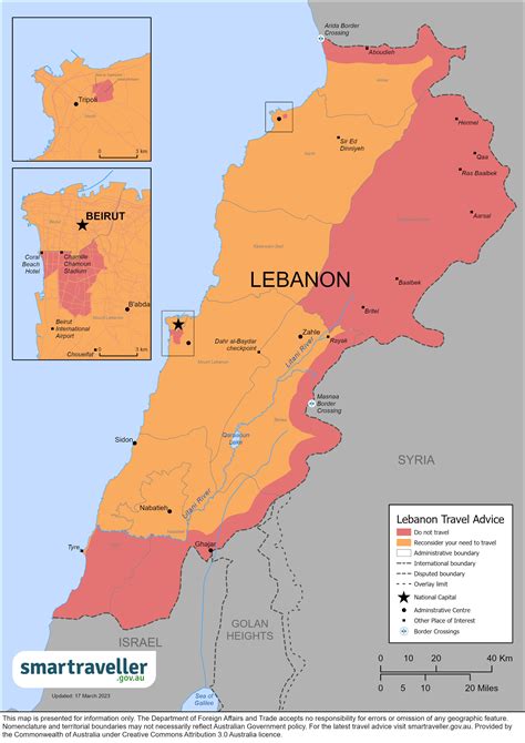 Lebanon Map In Europe