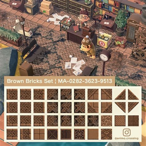 animotiks on Instagram: "| #acnhdesigns Here is my brown brick custom ...