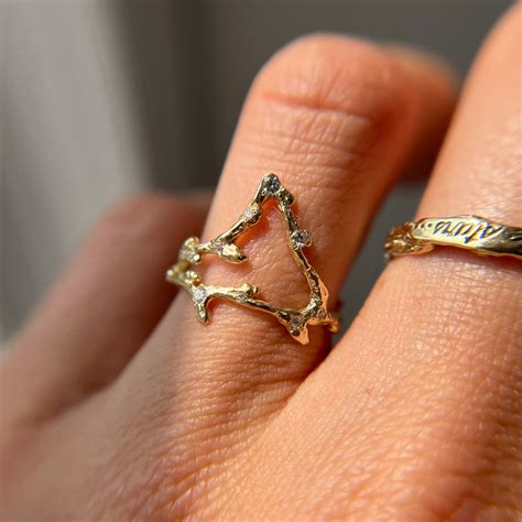 Capricorn Zodiac Constellation Ring | Capricorn Gold Ring