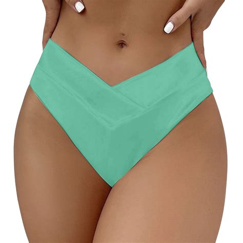 Valueadd Women Swim Pants V Cut Bikini Bottom High Cut Bathing Suit ...