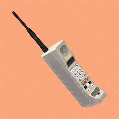 Premium Vector | Mobile phone in the 1980s