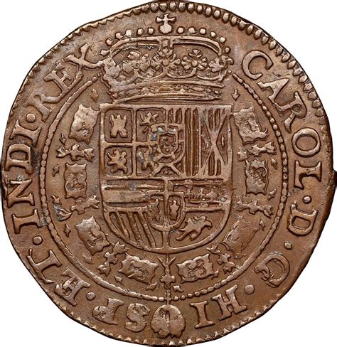 BELGIUM (Spanish Netherlands), Antwerp, bronze jeton, Charles II, 1666 ...