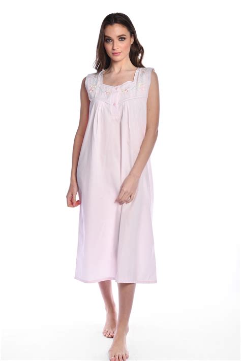 Linen Summer Embroidery Nightgown