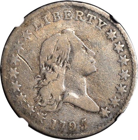 1795 Flowing Hair Half Dollar. O-130, T-8. Rarity-5-. Two Leaves. Fine ...