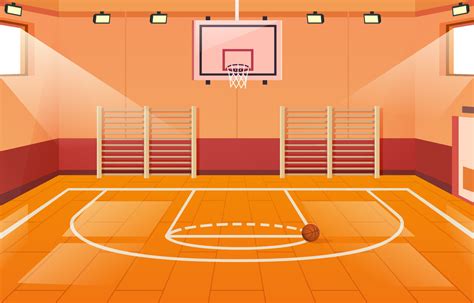 Indoor Basketball Court Background