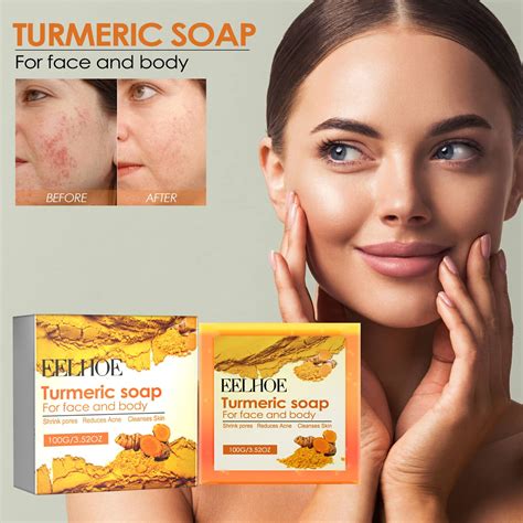 BGZLEU Natural Turmeric Soap for Face & Body ,Turmeric Skin Brightening ...
