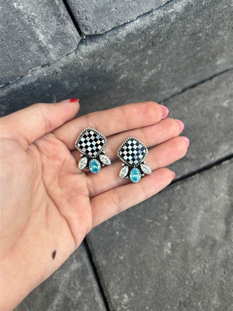 Cluster Checkered Earrings | Krush Kandy Boutique | Phoenix, AZ ...