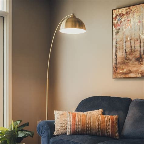 Original Arc Floor Lamp Teamson Home Arc Curved Standing Floor Lamp