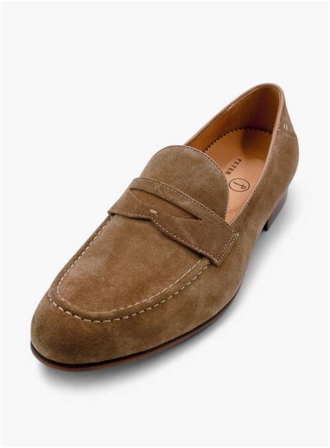 Peter Jackson | Suede Caramel Brown Penny Loafer
