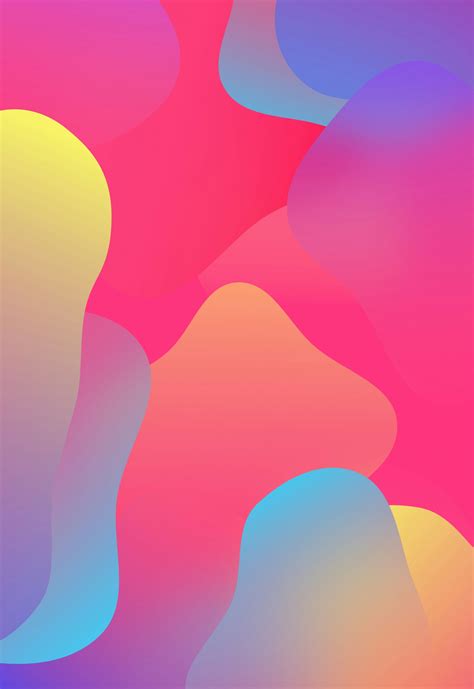 Multi Color Pink Yellow Blue Gradient Shapes Abstract Swirls — Free ...