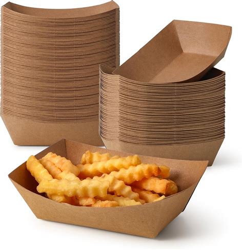 Fit Meal Prep 1000 Pack 1 lb Paper Food Boats Heavy Duty Disposable ...