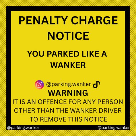 PARKED LIKE A WANKER - Parking Stickers – Parking Wankers