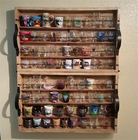 Creative DIY Display Shelf for Shot Glass Collection