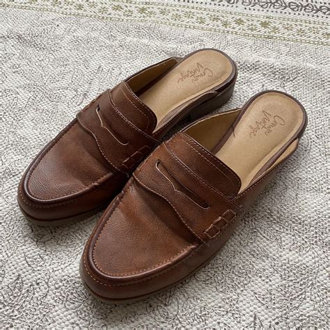 Brown Leather Mules Never worn! Bought from shoe... - Depop